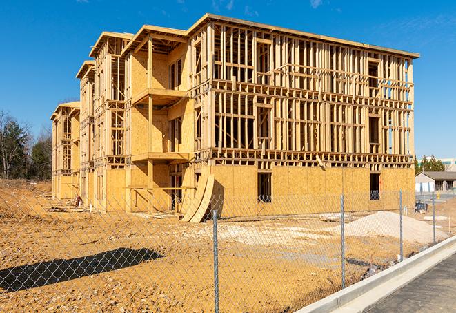 portable temporary chain link fence installations designed to secure construction zones in Hawaiian Gardens